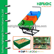supermarket fruits and vegetables rack